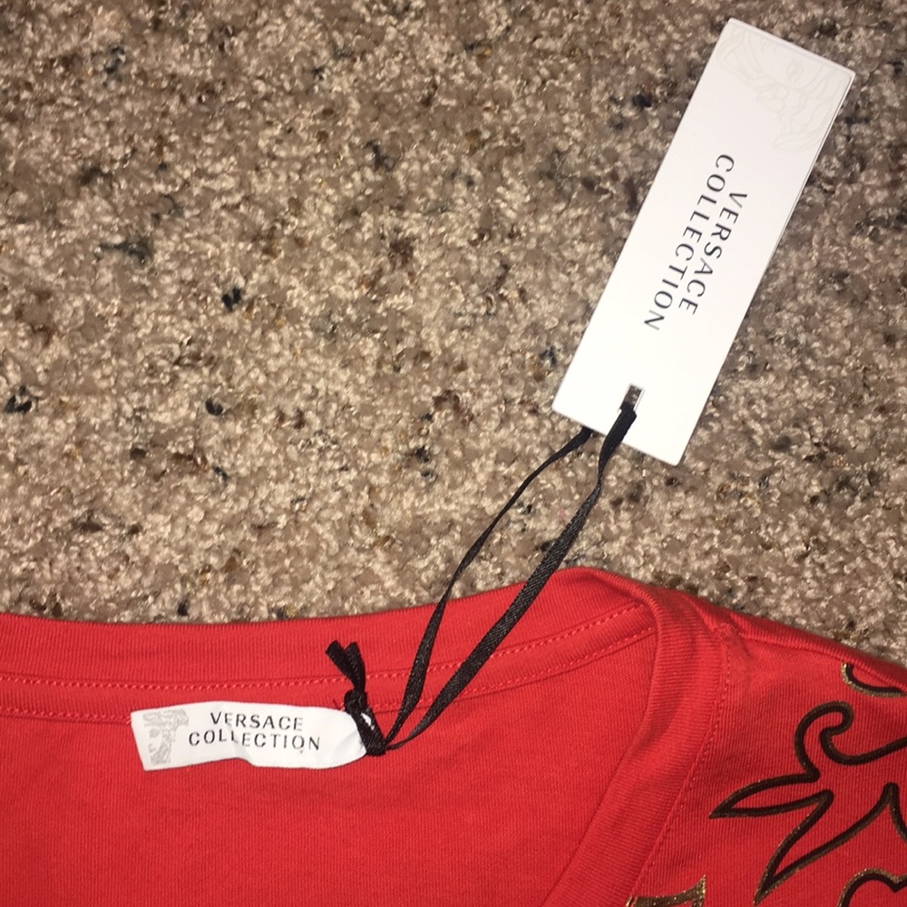 Versace Collection | Foil-Print Graphic T-shirt - Picture 7 of 8